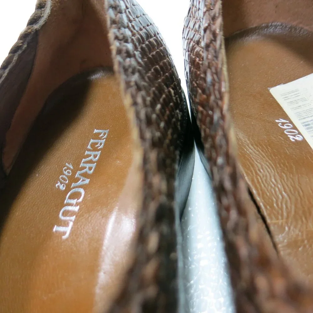 Ferragut Mallorca Woven Brown Leather Loafers Footwear Spain Unisex 42C - 41E